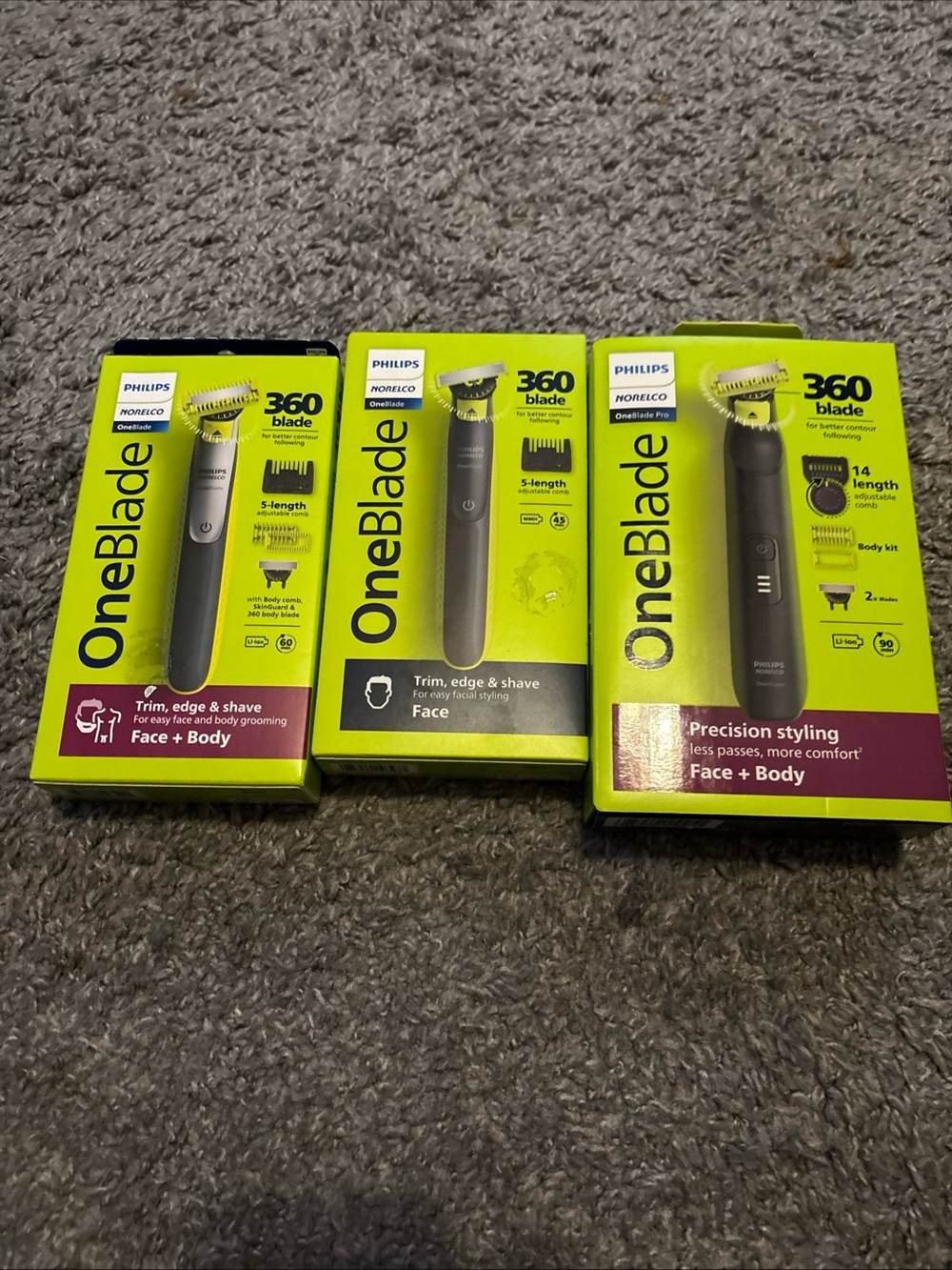 OneBlade Trimmers in Packaging